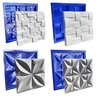 Conjunto 4 Formas 3d Gesso E Cimento Abs Azul 1mm Lindíssimo - 1