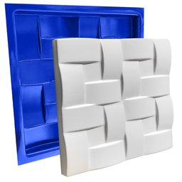 Conjunto 4 Formas 3d Gesso E Cimento Abs Azul 1mm Lindíssimo - 3