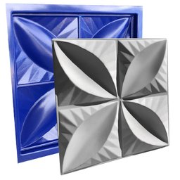 Conjunto 4 Formas 3d Gesso E Cimento Abs Azul 1mm Lindíssimo - 4