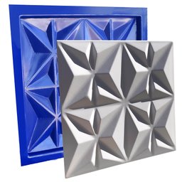 Conjunto 4 Formas 3d Gesso E Cimento Abs Azul 1mm Lindíssimo - 5