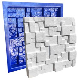 Conjunto 4 Formas 3d Gesso E Cimento Abs Azul 1mm Lindíssimo - 2