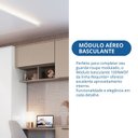 Ver imagem 6 de Módulo Aéreo 1 Porta Basculante Requinte+ 100% MDF Cinza/Duna Line