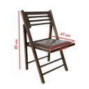Ver imagem 6 de Conjunto Mesa Redonda com 4 Cadeiras Dobráveis Castanho