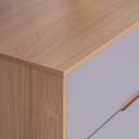 Ver imagem 4 de Cômoda Infantil Tomi 6 Gavetas em Mdf – Carvalho Malva com Cinza