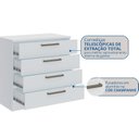Ver imagem 6 de Cômoda Módulo Inferior 4 Gavetas Requinte+ 100% MDF Branco/Line