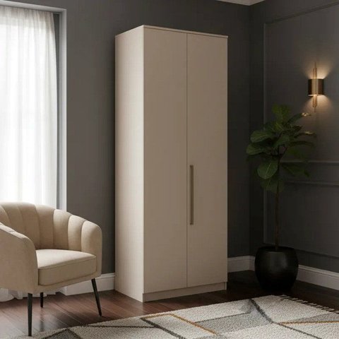Guarda Roupa Modulado Canto Reto 1 Porta Requinte+ 100% MDF Cinza/Duna Line