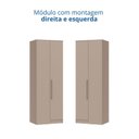 Ver imagem 7 de Guarda Roupa Modulado Canto Reto 1 Porta Requinte+ 100% MDF Cinza/Duna Line