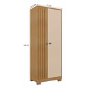 Ver imagem 4 de Armário Multiuso Lavanderia Escrítorio 2 Portas Stella Carvalho Off White