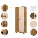 Ver imagem 2 de Armário Multiuso Lavanderia Escrítorio 2 Portas Stella Carvalho Off White