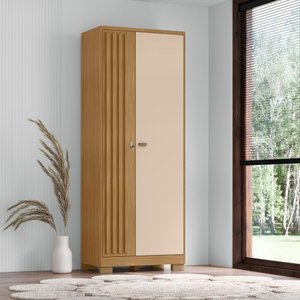 Armário Multiuso Lavanderia Escrítorio 2 Portas Stella Carvalho Off White