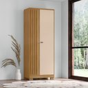 Ver imagem 1 de Armário Multiuso Lavanderia Escrítorio 2 Portas Stella Carvalho Off White