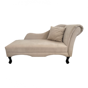 Recamier Divã Sofá Olivia Psicologia Consultório Suede Bege - LM DECOR