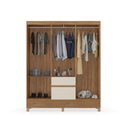 Ver imagem 2 de Guarda Roupa Casal 6 Portas 2 Gavetas Flash Ii Bege/Amendola/Off White