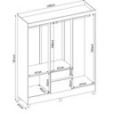 Ver imagem 4 de Guarda Roupa Casal 6 Portas 2 Gavetas Flash Ii Bege/Amendola/Off White