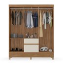 Ver imagem 4 de Guarda Roupa Casal 6 Portas 2 Gavetas Flash Ii Amêndola Touch/Off White