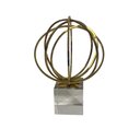 Ver imagem 1 de Peça Decorativa Globo Dourado com Base de Vidro 24cm 15047-pl