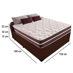 Cama Box Baú Casal + Colchão de Molas Prime Colchões Classic Superlastic 138x188x64 Marrom - 11