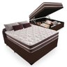 Cama Box Baú Casal + Colchão de Molas Prime Colchões Classic Superlastic 138x188x64 Marrom - 1