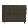 Cabeceira com Calçadeira Baú Casal King 195cm Nicole Suede Marrom - Sheep Estofados - 4