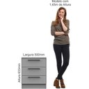 Ver imagem 4 de Mesa de Cabeceira Modulada 3 Gavetas Requinte+ 100% MDF Cinza/Duna Line