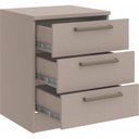 Ver imagem 3 de Mesa de Cabeceira Modulada 3 Gavetas Requinte+ 100% MDF Cinza/Duna Line