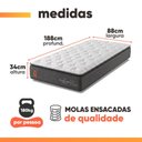 Ver imagem 3 de Colchão Solteiro Molas Ensacadas Pillow Super Monaco 88x188x34cm Probel - Suporta até 180kg