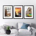 Ver imagem 1 de Kit 3 Quadros Grandes Portugal - 60x48cm:moldura Branca