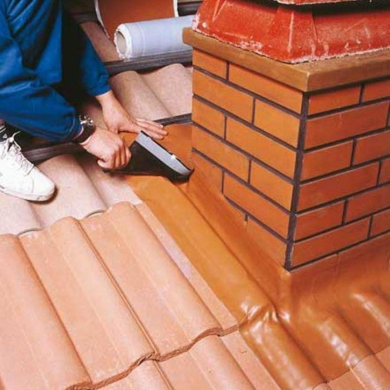 Manta Asfáltica Auto Adesiva Terracota 30cm X 10m Cor Telha - 4