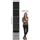 Ver imagem 4 de Mesa de Cabeceira Modulada Reto 1 Porta 2 Gavetas Requinte+ 100% MDF