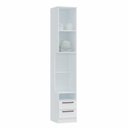 Ver imagem 3 de Mesa de Cabeceira Modulada Reto 1 Porta 2 Gavetas Requinte+ 100% MDF Branco/Line