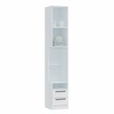 Ver imagem 3 de Mesa de Cabeceira Modulada Reto 1 Porta 2 Gavetas Requinte+ 100% MDF Branco/Line