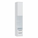 Ver imagem 1 de Mesa de Cabeceira Modulada Reto 1 Porta 2 Gavetas Requinte+ 100% MDF Branco/Line