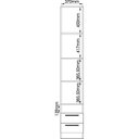Ver imagem 5 de Mesa de Cabeceira Modulada Reto 1 Porta 2 Gavetas Requinte+ 100% MDF Branco/Line