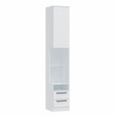 Ver imagem 1 de Mesa de Cabeceira Modulada Reto 1 Porta 2 Gavetas Requinte+ 100% MDF Branco/Line