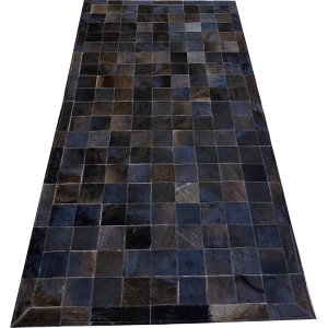 Tapete de couro marrom café 1,00x2,00 com borda pç 10x10cm