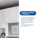 Ver mais imagens de Módulo Aéreo 2 Portas Requinte+ 100% MDF Branco/Line