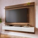 Ver imagem 6 de Painel Suspenso Tv 70 Pol 180 Cm Juriti Amendoa Off White Matte Colibri