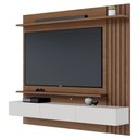 Ver imagem 1 de Painel Suspenso Tv 70 Pol 180 Cm Juriti Amendoa Off White Matte Colibri