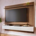 Ver imagem 2 de Painel Suspenso Tv 70 Pol 180 Cm Juriti Amendoa Off White Matte Colibri