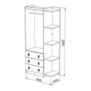 Ver imagem 7 de Quarto Infantil Guarda Roupa 2 Portas 3 Gavetas Cômoda 3 Gavetas 1 Nicho Mini Cama Branco