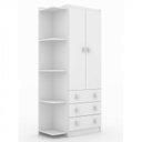 Ver imagem 6 de Quarto Infantil Guarda Roupa 2 Portas 3 Gavetas Cômoda 3 Gavetas 1 Nicho Mini Cama Branco