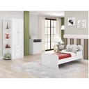 Ver imagem 1 de Quarto Infantil Guarda Roupa 2 Portas 3 Gavetas Cômoda 3 Gavetas 1 Nicho Mini Cama Branco
