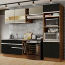 Ver mais imagens de Cozinha Completa Cristal com Armário e Balcão Preto Madesa