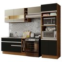 Ver imagem 1 de Cozinha Completa Cristal com Armário e Balcão Preto Madesa
