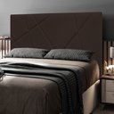 Ver imagem 2 de Cabeceira Cama Box Casal Queen Size Mali 160cm Corano Marrom - Abmaza