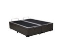 Ver imagem 3 de Cama Box Baú King Bipartido Belos Sonhos Sintético Marrom 41x193x203