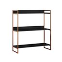 Ver imagem 2 de Aparador Industrial Córdoba 95cm 3 Prateleiras para Bar Gourmet Entrada e Decoração - Cobre/preto