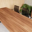 Ver imagem 4 de Mesa de Reunião 08 Lugares 3,00m X 1,10m com Tampo Bipartido 100% Mdf Escritório F5 Office Cor: