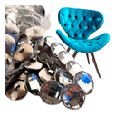 Ver imagem 3 de Botão Cristal Strass 20mm Capitonê para Estofado Pct 50 Un