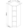 Guarda Roupa Modulado Canto Oblíquo 1 Porta Requinte+  - 3
